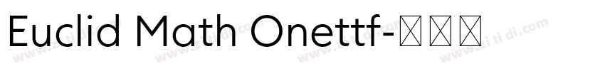 Euclid Math Onettf字体转换